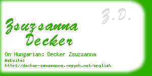 zsuzsanna decker business card